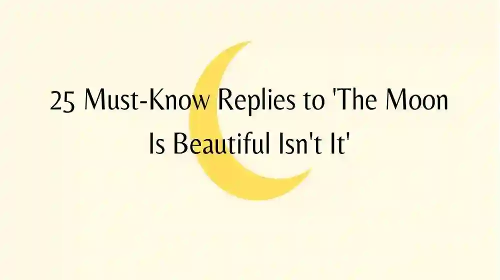 The Moon Is Beautiful, Isn’t It