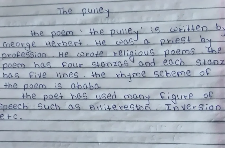 Appreciation of ‘The Pulley’ Poem: Themes, Analysis & Insights